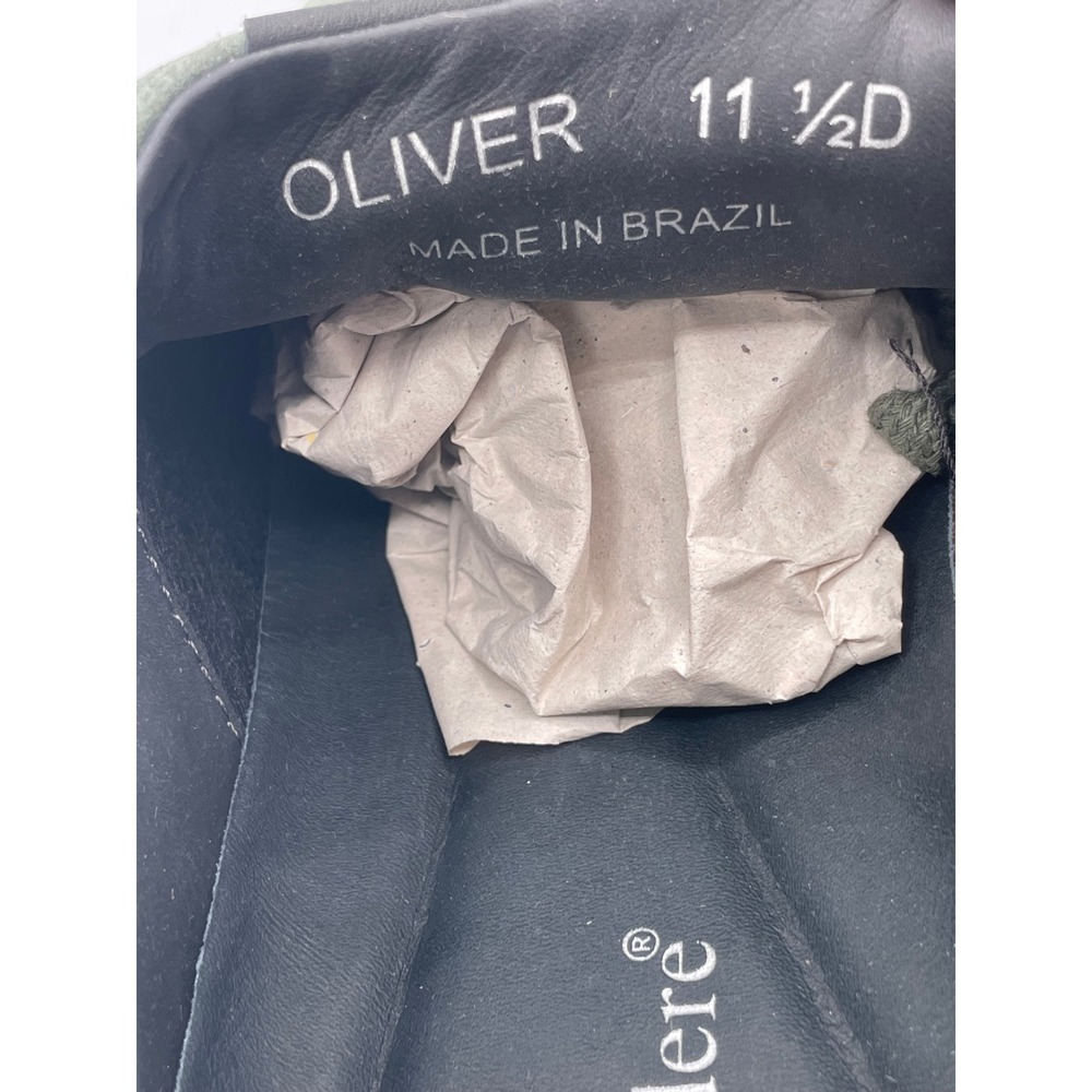 Belvedere Oliver Mens 11.5 D Green Camo Suede Low Top Sneakers Made in Brazil - Picture 8 of 8